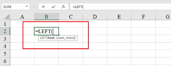Cấu trúc hàm LEFT: =LEFT(text, [num_chars])