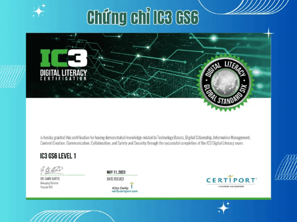 Chứng chỉ IC3 GS6