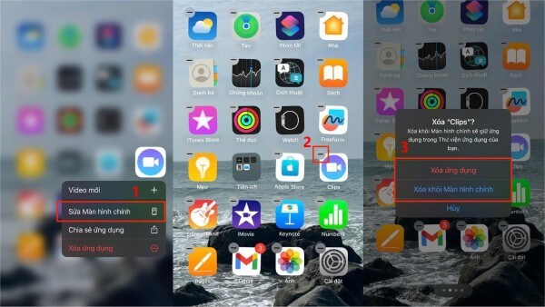 Chọn Remove from Home Screen