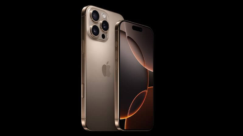 iPhone 16 Pro Max màu Sa Mạc hòa quyện giữa ánh vàng nhẹ và sắc kim loại cao cấp