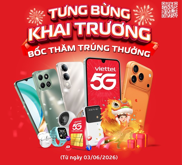 Khai trương Viettel Store Nghĩa Lộ, Quảng Ngãi: Smartphone giảm đến 12 triệu, phụ kiện chỉ từ 29K