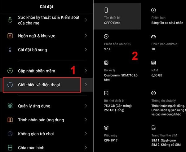 Chọn Giới thiệu điện thoại
