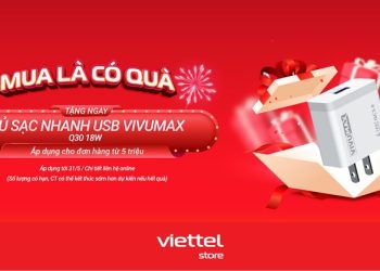 [Mừng sinh nhật tuổi 20] Mua là có quà, tặng ngay củ sạc nhanh Vivumax Q30 18W cho đơn hàng từ 5 triệu đồng