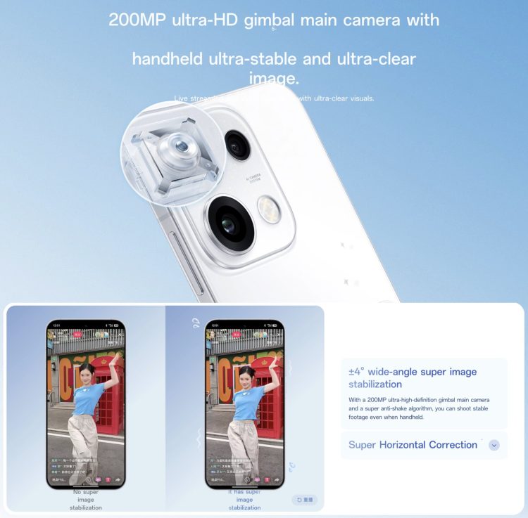 Camera chính 200MP Ultra HD Gimbal