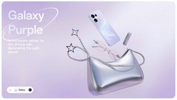 OPPO Reno16 màu Galaxy Purple