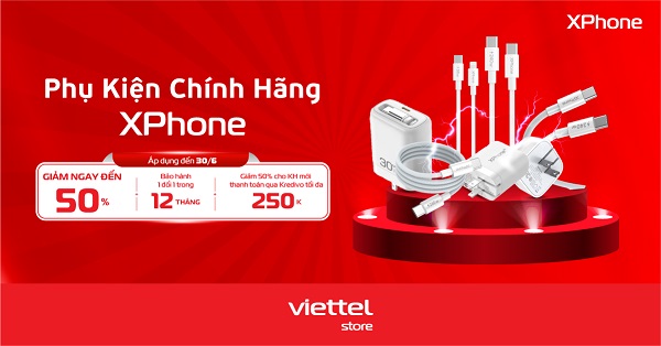Phụ kiện chính hãng Xphone giảm ngay 50%
