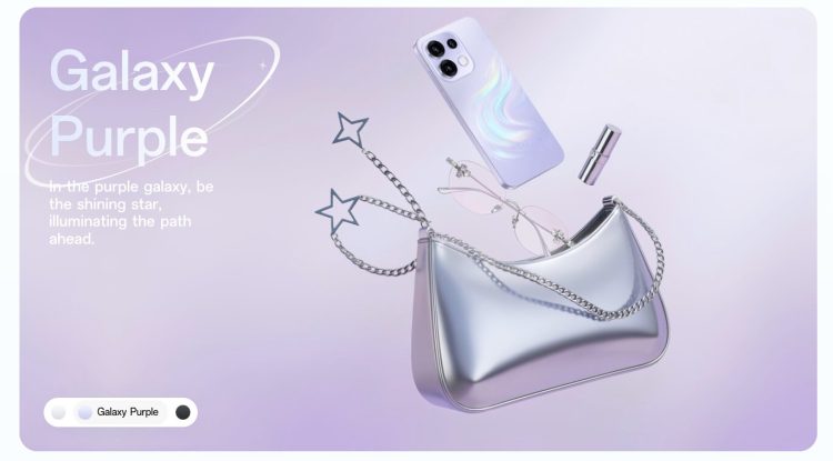 OPPO Reno16 màu Galaxy Purple