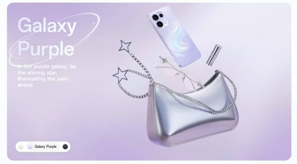 OPPO Reno16 màu Galaxy Purple