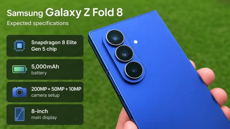 Dung lượng pin của Samsung Galaxy Z Fold8 dự kiến được tăng lên mức 5.000 mAh
