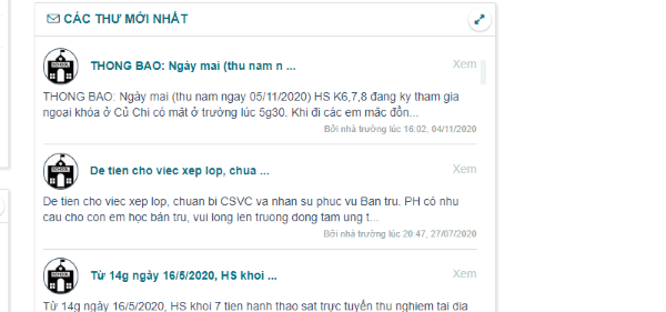 Mở mục Các thư mới nhất
