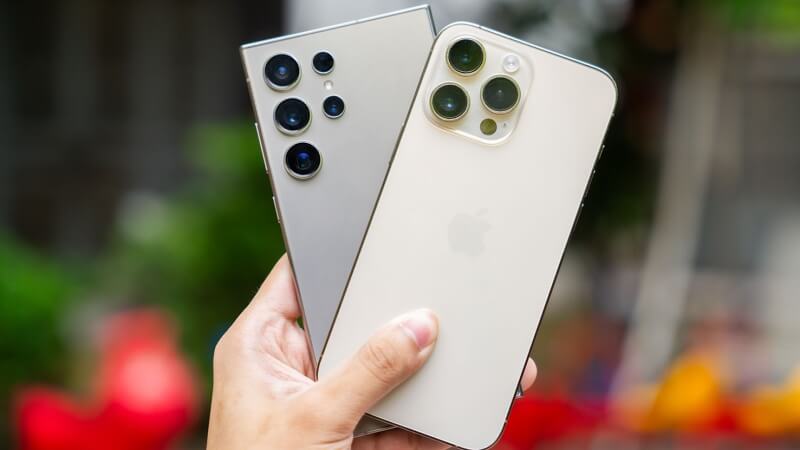 So sánh thiết kế iPhone 14 Pro Max và Samsung S24 Ultra