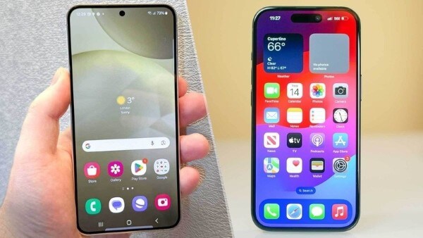Trải nghiệm màn hình iPhone 15 Plus và Samsung S25 Plus
