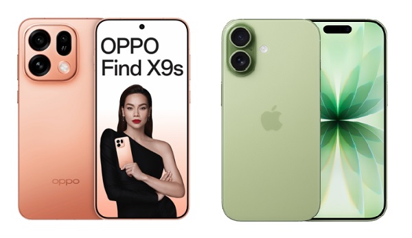 So sánh OPPO Find X9s và iPhone 17
