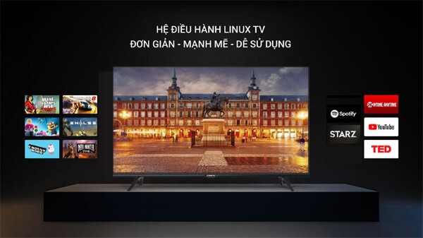 Tivi Coex sử dụng hệ điều hành Android TV hoặc tùy biến