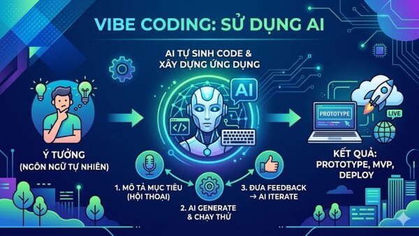 Cách thức Vibe Coding sử dụng AI