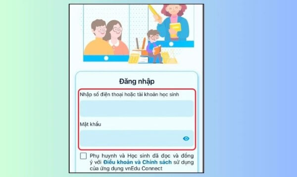 Nhập số điện thoại đã đăng ký