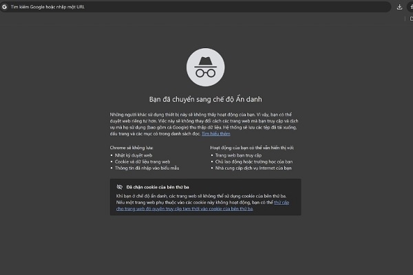 Web ẩn danh là chế độ duyệt web độc lập, không lưu lại lịch sử, cookie hay dữ liệu biểu mẫu trên thiết bị sau khi bạn đóng cửa sổ