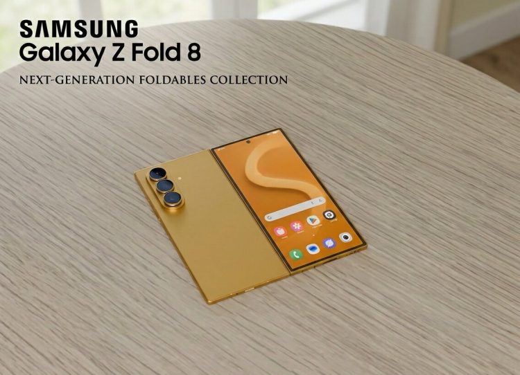 Rò rỉ hình ảnh Samsung Galaxy Z Fold8 màu vàng sang trọng