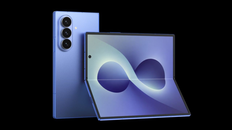 Hình ảnh rò rỉ của Galaxy Z Fold8 màu xanh navy