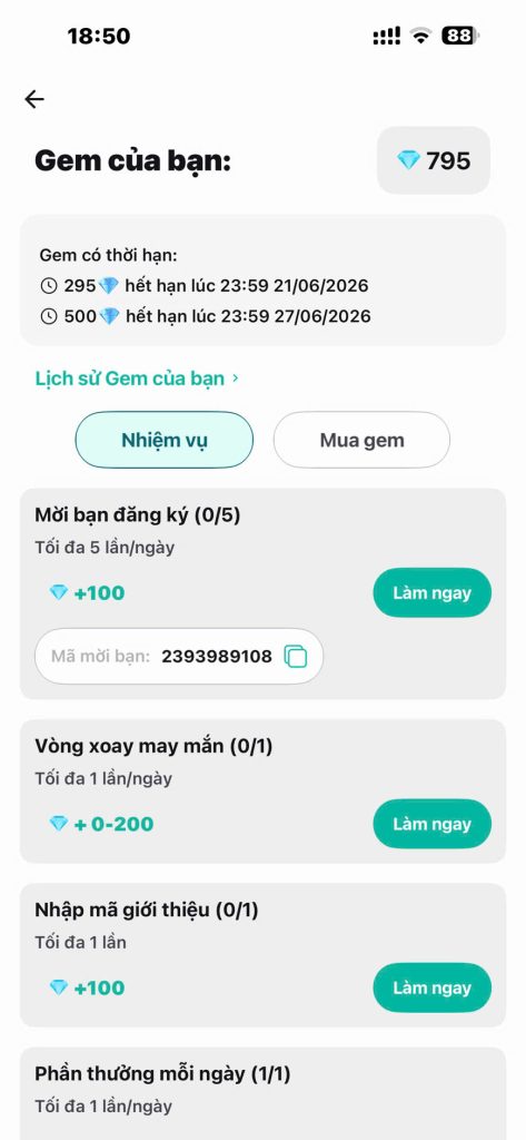 Cách săn Gem miễn phí