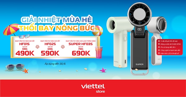Giải nhiệt mùa hè - Thổi bay nóng bức cùng quạt cầm tay mini SUPER giá giảm còn chỉ từ 490K