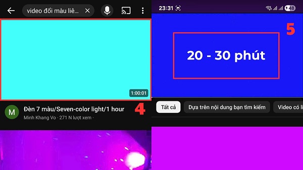 Phát video có dải màu biến đổi liên tục
