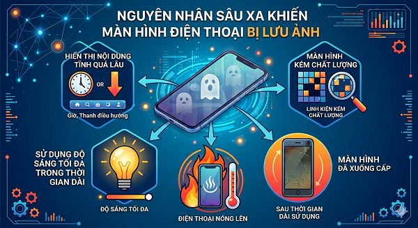 Nguyên nhân sâu xa khiến màn hình điện thoại bị lưu ảnh