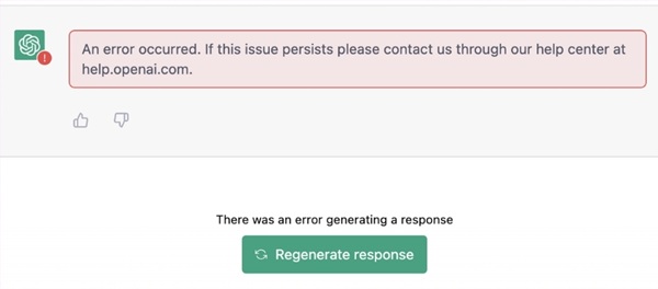 Xử lý thông báo hệ thống: "An error occurred"