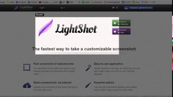 Công cụ chụp màn hình Lightshot