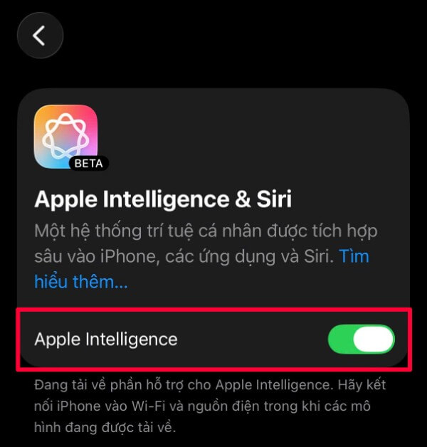 Kích hoạt tính năng AI