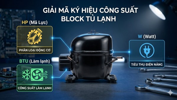 Tìm hiểu ý nghĩa ký hiệu trên block tủ lạnh