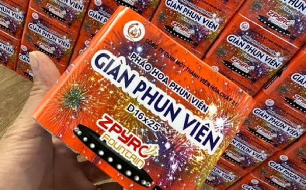 Sản phẩm pháo hoa giàn phun viên