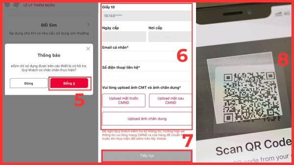 Chọn “Đổi SIM” → nhấn “Đổi eSIM”