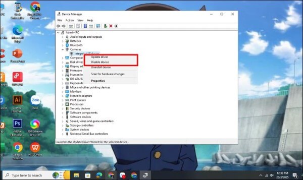 Chọn Enable Device