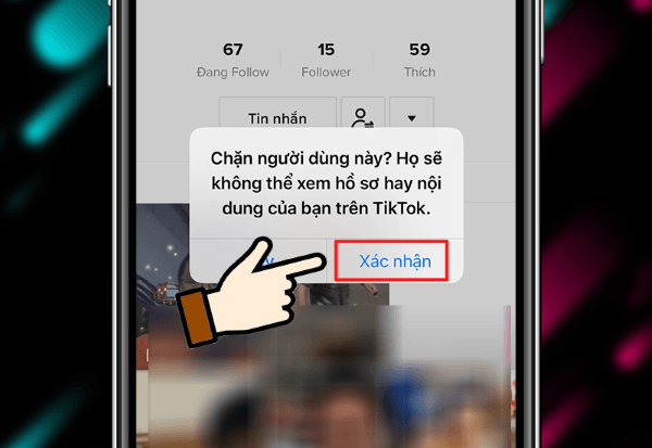 Nhấn Xác nhận