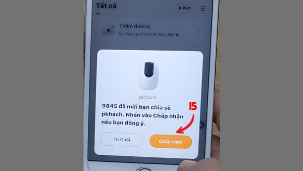 Chọn Chấp nhận (Accept)