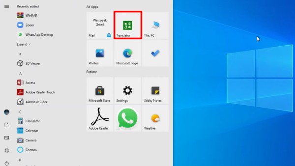 Mở ứng dụng bằng thanh tìm kiếm Windows