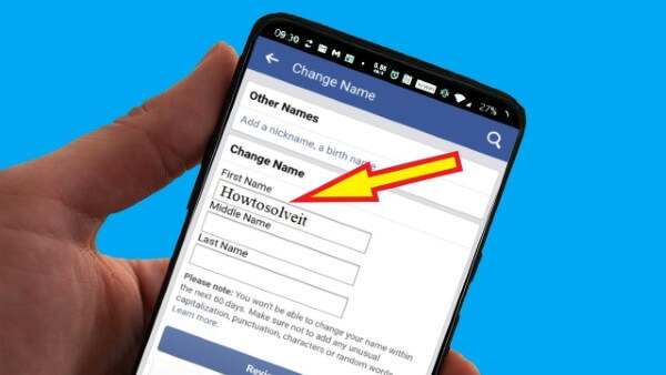 Giải pháp khắc phục lỗi không đổi được tên Facebook 1 chữ