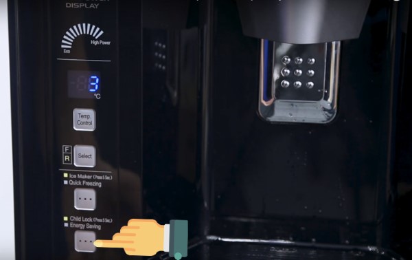 Nhận biết bảng điều khiển tủ lạnh điện tử bằng nút bấm