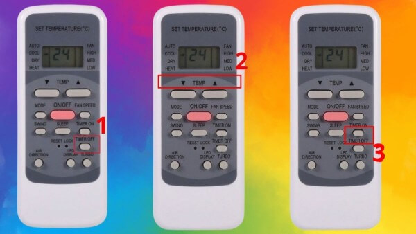 Nhấn nút TIMER OFF trên dòng điều khiển MMC2