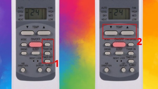 Nhấn lại nút TIMER ON hoặc TIMER OFF để hủy hẹn giờ điều hòa