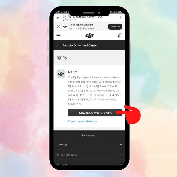 Tải ứng dụng DJI Fly về điện thoại