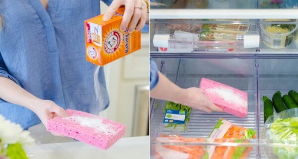Sử dụng baking soda để khử mùi cho tủ lạnh