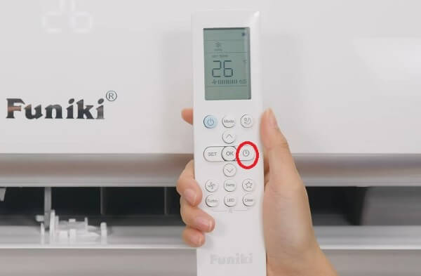 Nhấn nút TIMER để điều chỉnh thời gian bật hoặc tắt điều hòa mong muốn
