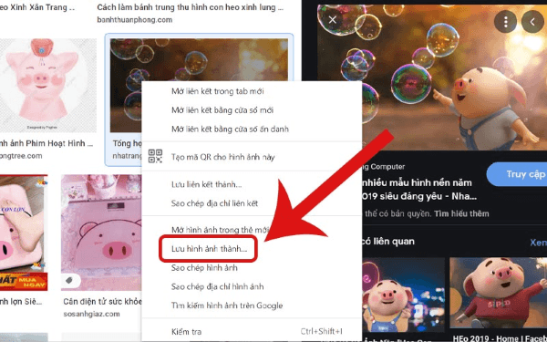 Chọn “Lưu hình ảnh thành…”