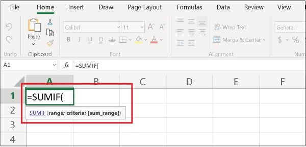 Cú pháp hàm: =SUMIF(range, criteria, sum_range)