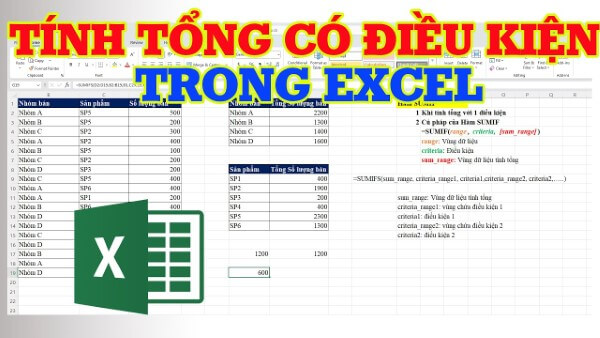 Tổng hợp các hàm tính tổng có điều kiện trong Excel