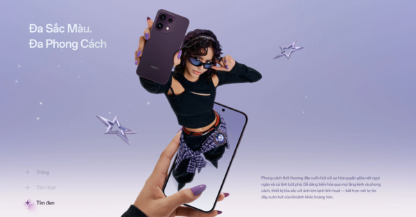OPPO Reno16 F màu Tím đen