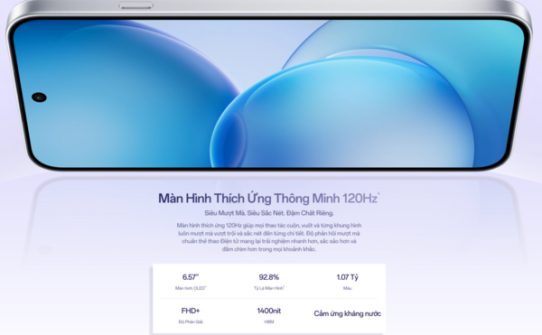 Màn hình OLED 120Hz tràn viền siêu sắc nét mang lại không gian giải trí đỉnh cao