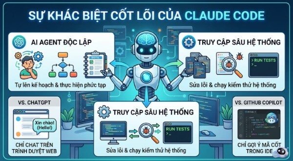 Những điểm khác biệt của công cụ Claude Code